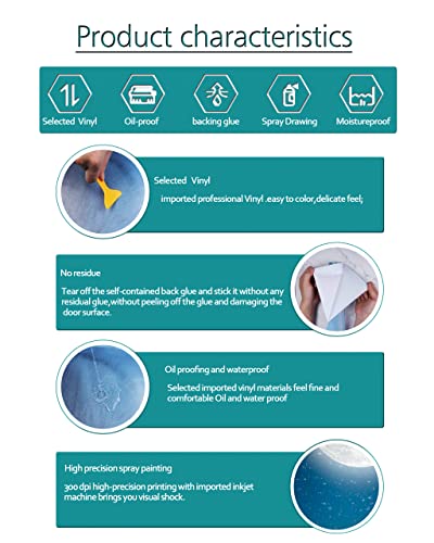 Stair Decals - Flfk Stair Stickers Decals Peel And Stick,Bright Moon On The Sea Stair Risers Decals Self-Adhesive For Home Decor, 39.3" W X 7" H X 13Pcs #TOP5