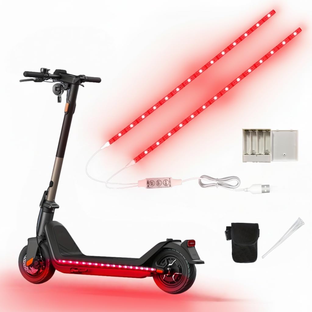Electric Scooter LED Lights, Dream Color RGB Underglow Strip for E-Scooter Night Riding