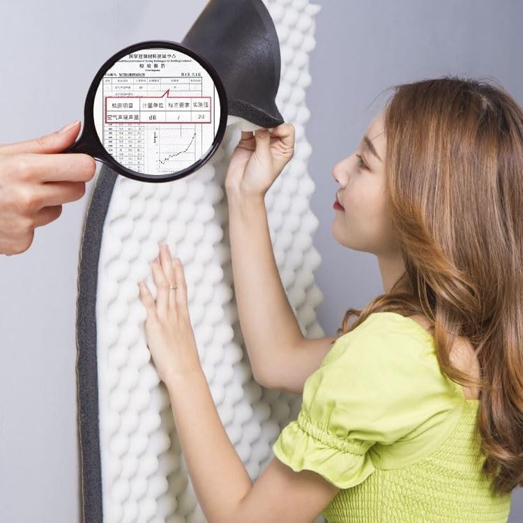 Español: Cotto Absorbente De Sonido Cotto Aislamiento De Sonido Paneles Acústicos Autoadhesivos De Pared Silenciadores De Ruido De 2 Cm De Grosor para Puertas De Uso Doméstico, Black, 1X1M