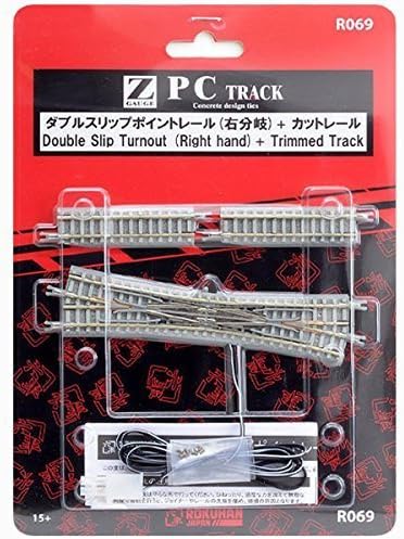 Rokuhan Z Scale R069 PC Double Slip Turnout RH Concrete