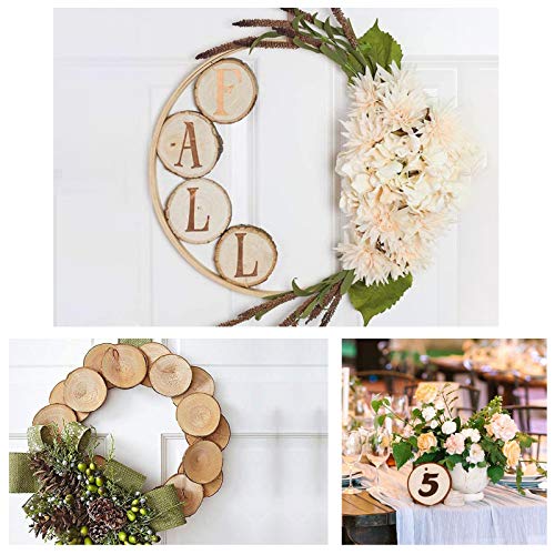 Binswloo 30 Pcs Natural Wood Slices, 3.5-4 Inch Unfinished Craft Wood Circles Round Wood Discs For Arts Diy Crafts Paintings Christmas Ornaments Wedding Decoration Centerpieces #TOP5