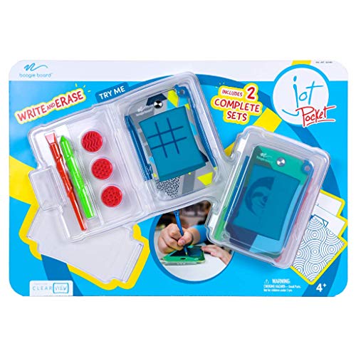 Boogie Board Jot 4.5 LCD Writing Tablet + Electronic Paper 4.5 inch Screen Replaces Scratch Pads and Sticky Notes LCD Writing Tablet (Blue 2 Pack)