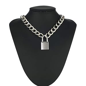ネックレス♡ Amazon | 16インチ ラバー ハート 南京錠 ネックレス 金属製