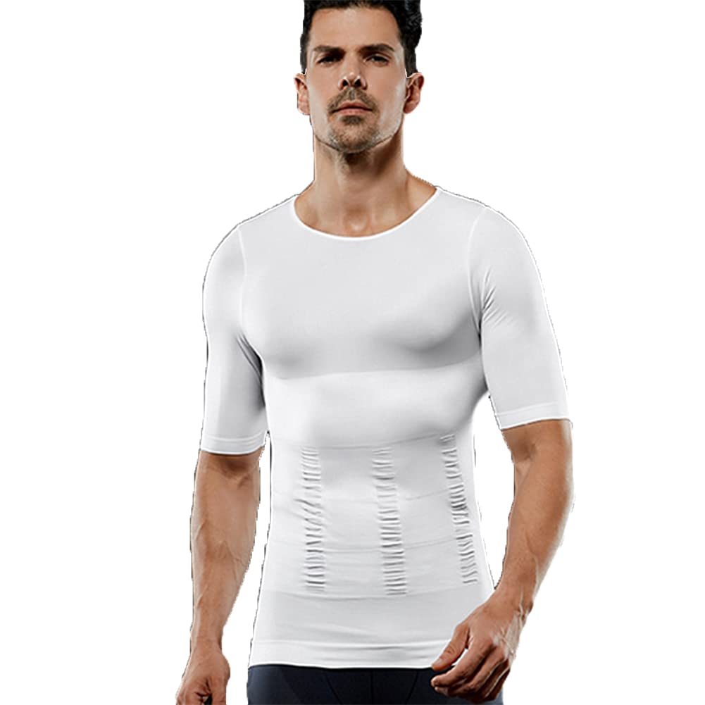 Gynecomastia Pecho Binder Hombres Fajas Moldeadora Alta Elasticidad para Comprimir Camisetas de Compresión Hombre