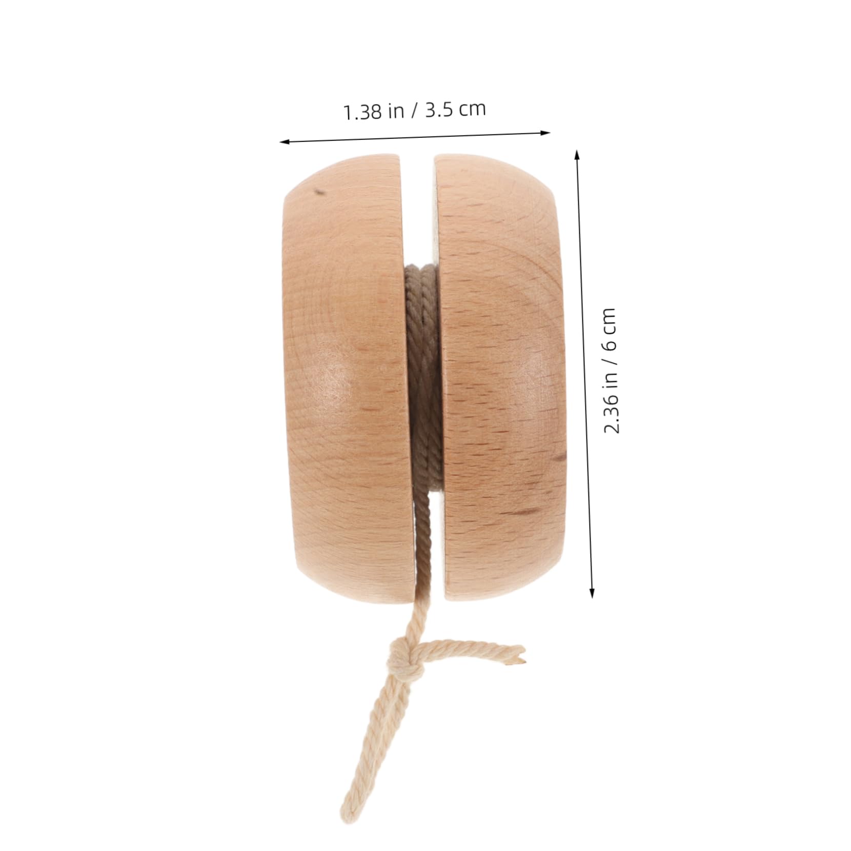 Kisangel 2pcs Wooden Yo-yo for Balls for for Bulk Small Bouncy Balls for for Sports Balls for for Light Brown