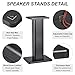 MECCANIXITY Wood Speaker Stands, 2 Pack 19.7 Inch (50cm) Universal Speaker Stand Hollowed Bases Enhanced Audio Listening for Home Theaters Cinema