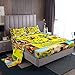 Golden Retriever Sheet Set Queen,Cute Puppy Dog and Sunflower Bedding Set for Kids Teens Room Decor,Floral Animal Theme Yellow Bed Sheet 4pcs with Deep Pocket Fitted Sheet + Flat Sheet + 2 Pillowcases