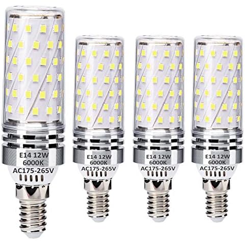 Ugvmn E14 LED Maíz Bombillas 12W Blanco Frío 6000K Cover