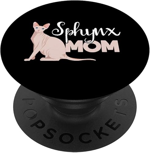 Sphynx Slogan - Soporte y agarre para teléfonos y tabletas, Negro