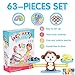 Aleaf Counting Toys,Monkey Balance Montessori Educational STEM Math Counting Games & Balance Measuring Fun Gift for Girls & Boys Kids Ages 3+ (63-Piece Set)