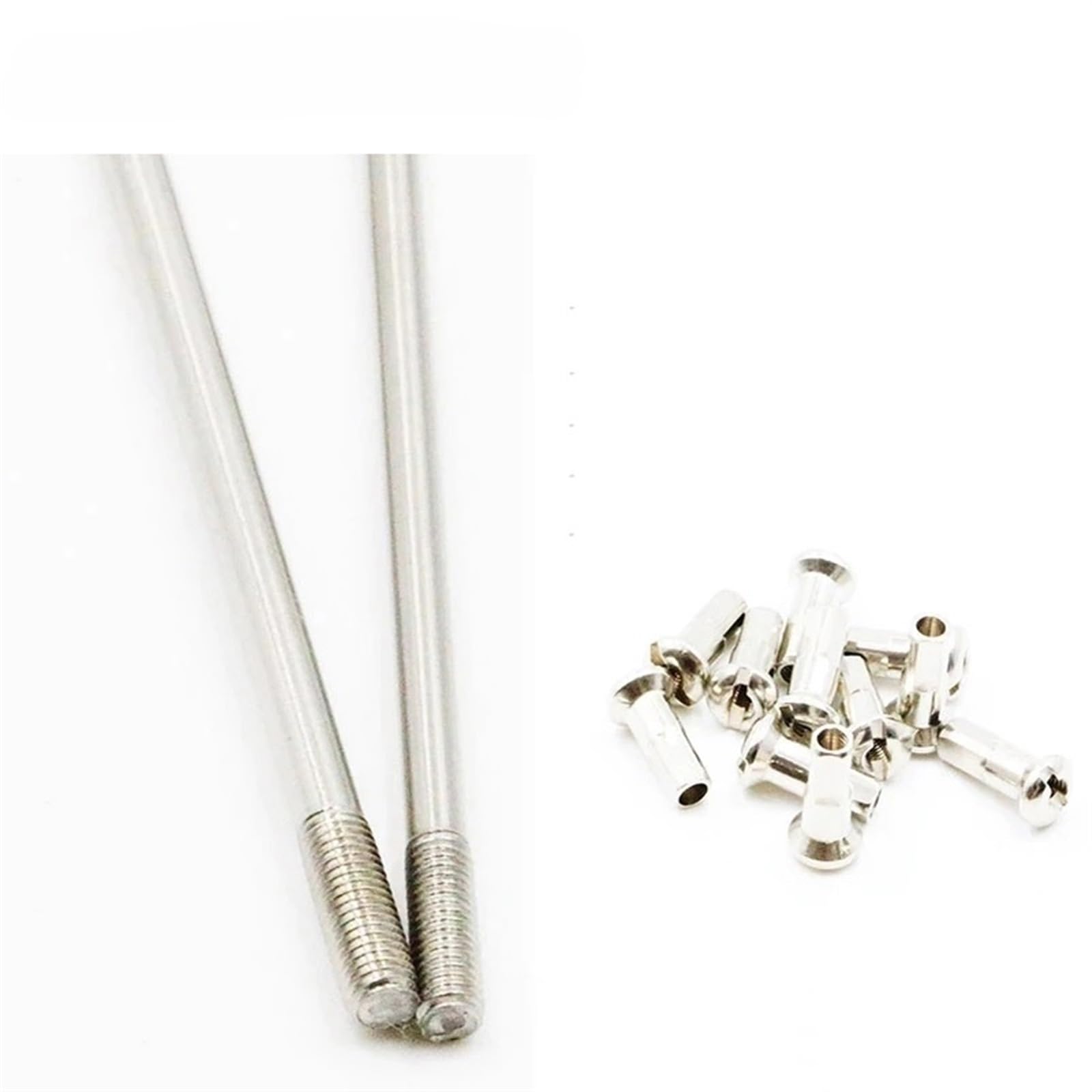 Speichen und Nippel aus Edelstahl, 12 G x 190/191/200/203/208/215/220/235/255 mm, 10 Stück