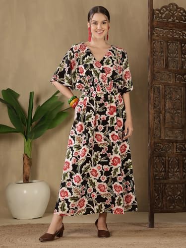 Image of FebQ Elegant & Comfortable Rayon Elastic Dress