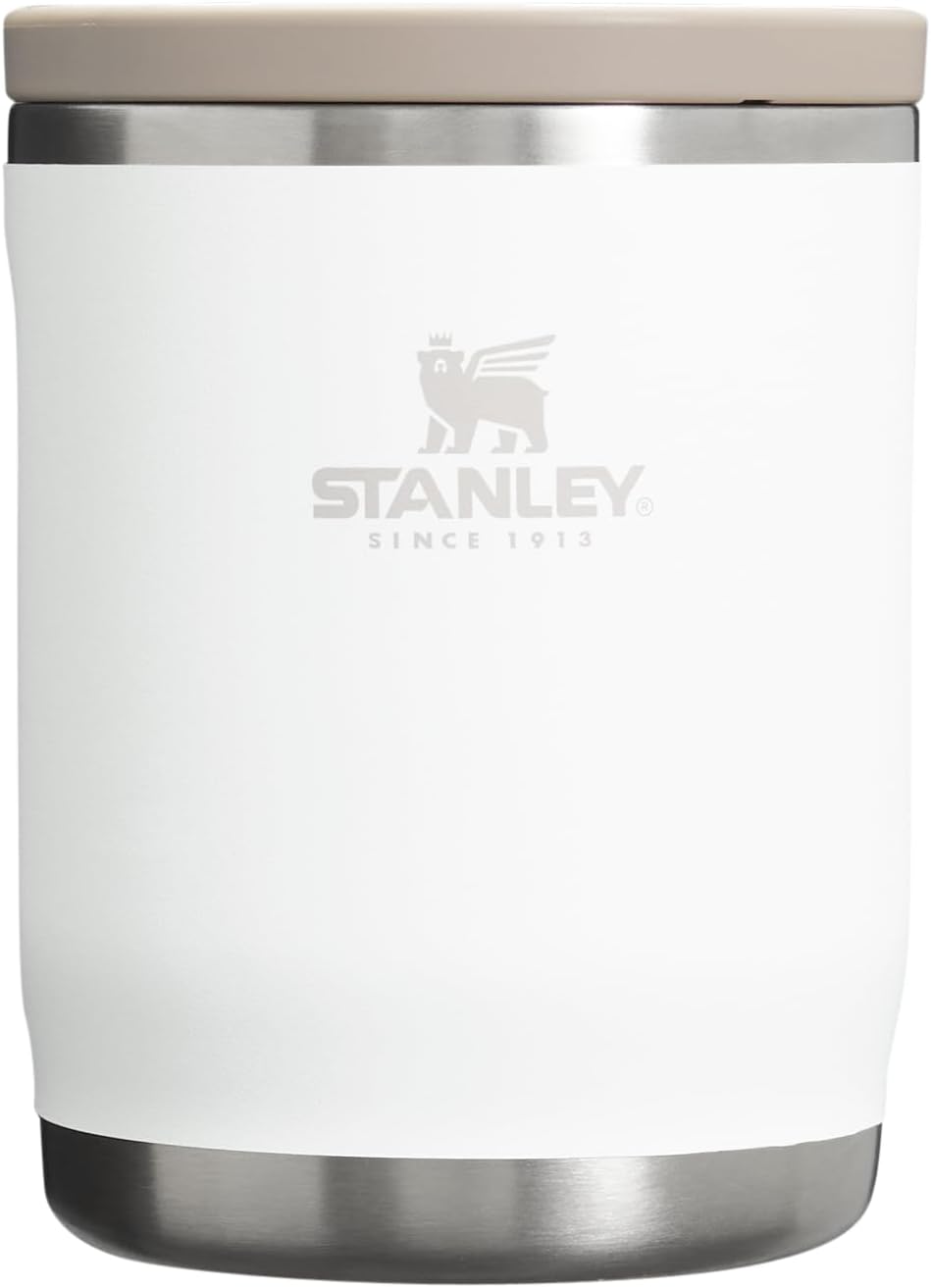 STANLEY Adventure To-Go Food Jar 18 oz | Vacuum Insulated Food Container | Wide Mouth Screw On Lid | Packable for Travel | Stainless Steel with Leakproof Lid | BPA-Free | Frost