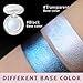 HOSAILY Holographic Duochrome Blue Glitter Eyeshadow, Color Shift Metallic Shimmer Eyeshadow Palette, Chameleon Sparkle Inner Corner Eye Highlighter, Iridescent Eye Shadow Palette Fairy Makeup#04