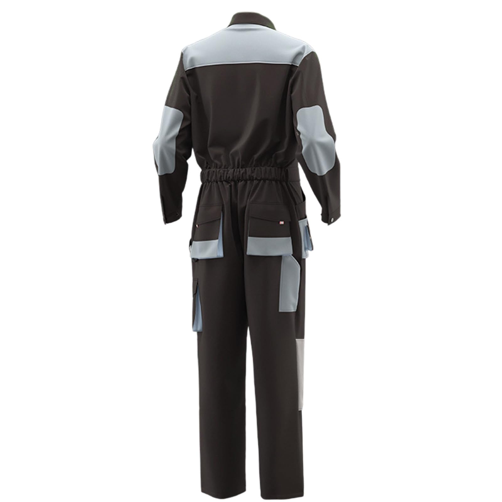 Mono de trabajo para hombre, con múltiples bolsillos, para garaje, trabajo, elástico, profesional, con cremallera, una pieza, ropa de trabajo mecánica, mono de trabajo de moda