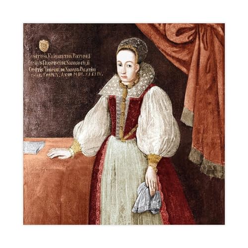 Impression sur toile carrée Elizabeth Bathory motif historique sans cadre 71 cm