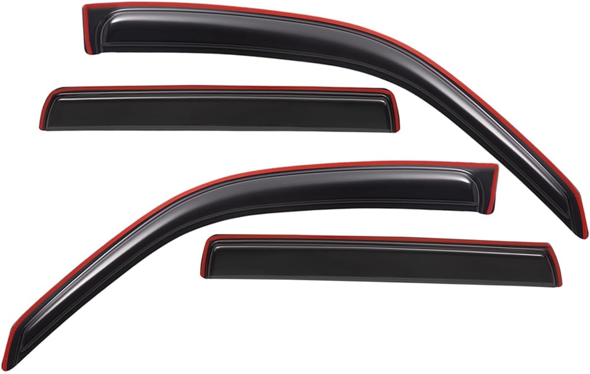 Lightronic Extra Durable Clip-on in-Channel Auto Vent Window Visor, Fits 1996-2002 Toyota 4Runner, UV Protection Rain Guard, Original Wind Deflector, No-Drill Easy Install, Dark Smoke, 4-Pcs