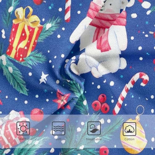 Personalized Girls Underwear Toddler 2t Cotton Girl Panties Cute Christmas Cute White Bears Blue Kids Briefs Undies3