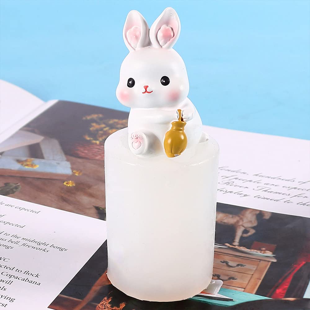 Moldes De Silicona Conejo De Pascua - 3 Unidades, Para Velas, Yeso O Chocolate, Reutilizables