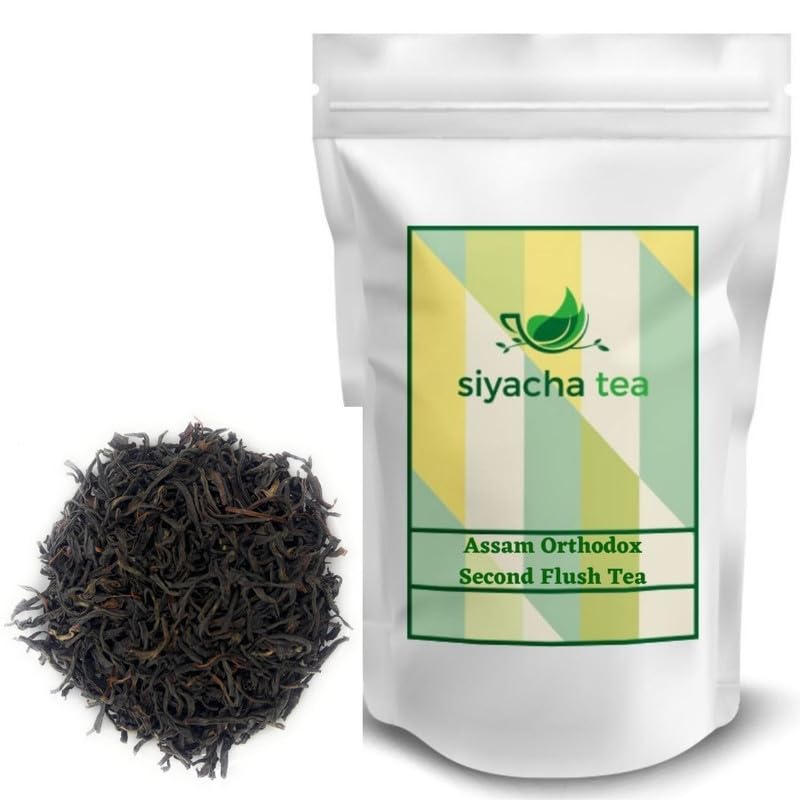 Image of Siyacha Tea Assam Orthodox Chai Patti, 500g Pouch, Golden Flowery Orange Pekoe (GFOP) Loose Leaf, Fresh Second Flush, Whole Leaf Black Tea, Farm Fresh, Healthy Natural Antioxidant Rich Beverage,