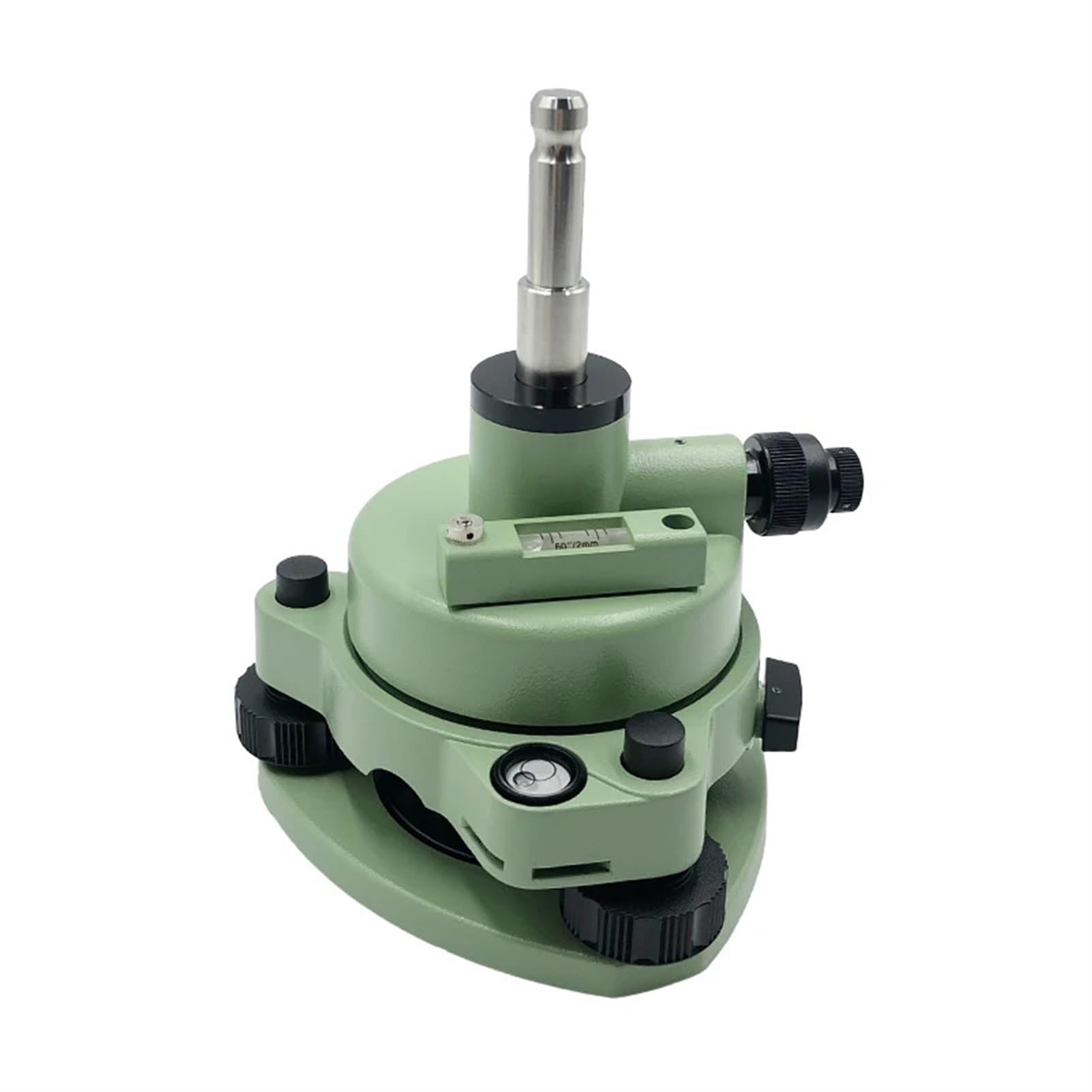 Green Three-Jaw Tribrach Adapter with Optical Plummet Level Bubble for Prism Replacement for Total Stations Surveying