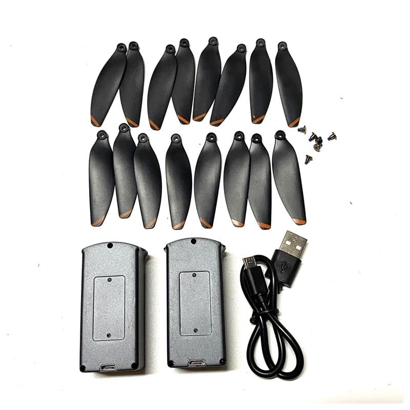per LS-S6S Mini Drone LiPo Batteria 7.4V 1600mAh & Paddle per S5S Quadcopter Kit Parti di Ricambio (Nero)