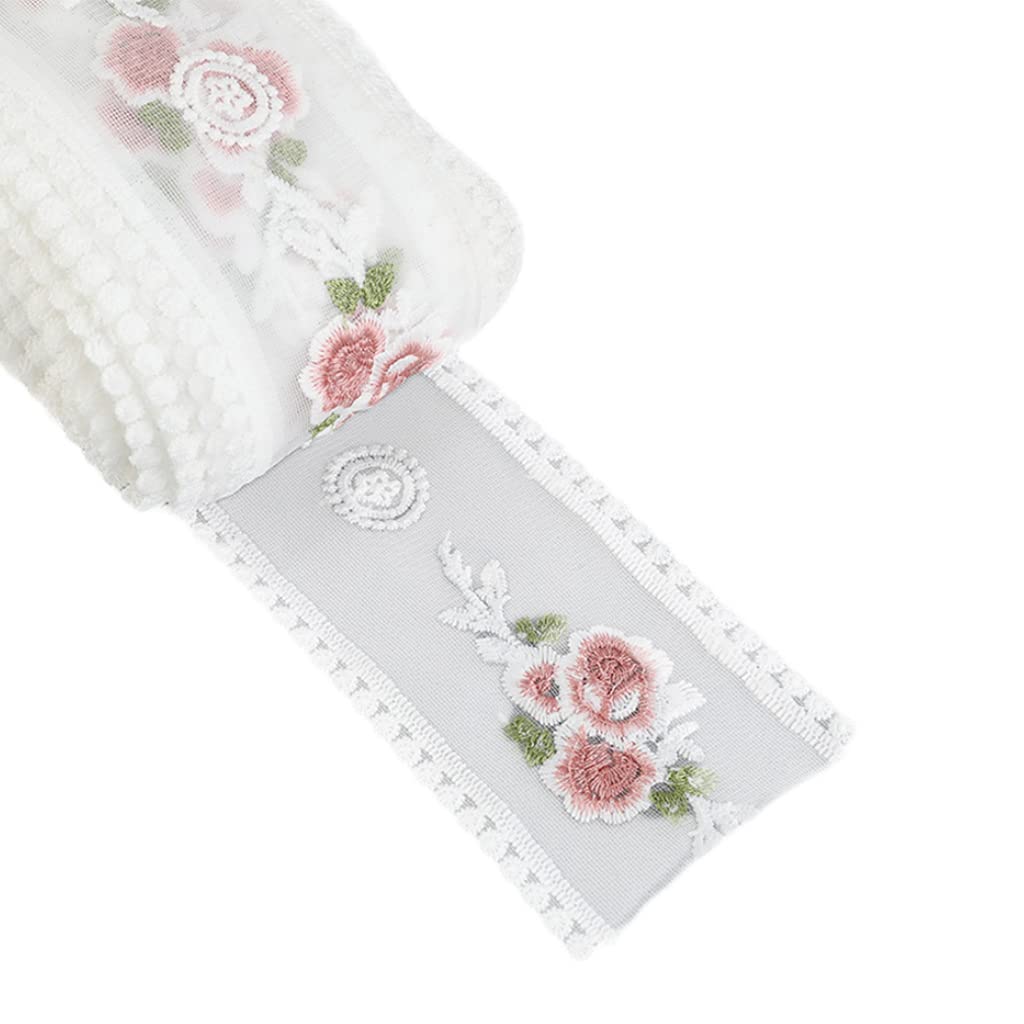 Lace Woven Band Lenth 30yards White Lace Trim & Embellishments Handmade Wedding Decoration Clothing Lace Trim Gift Tulle Trim for Sewing