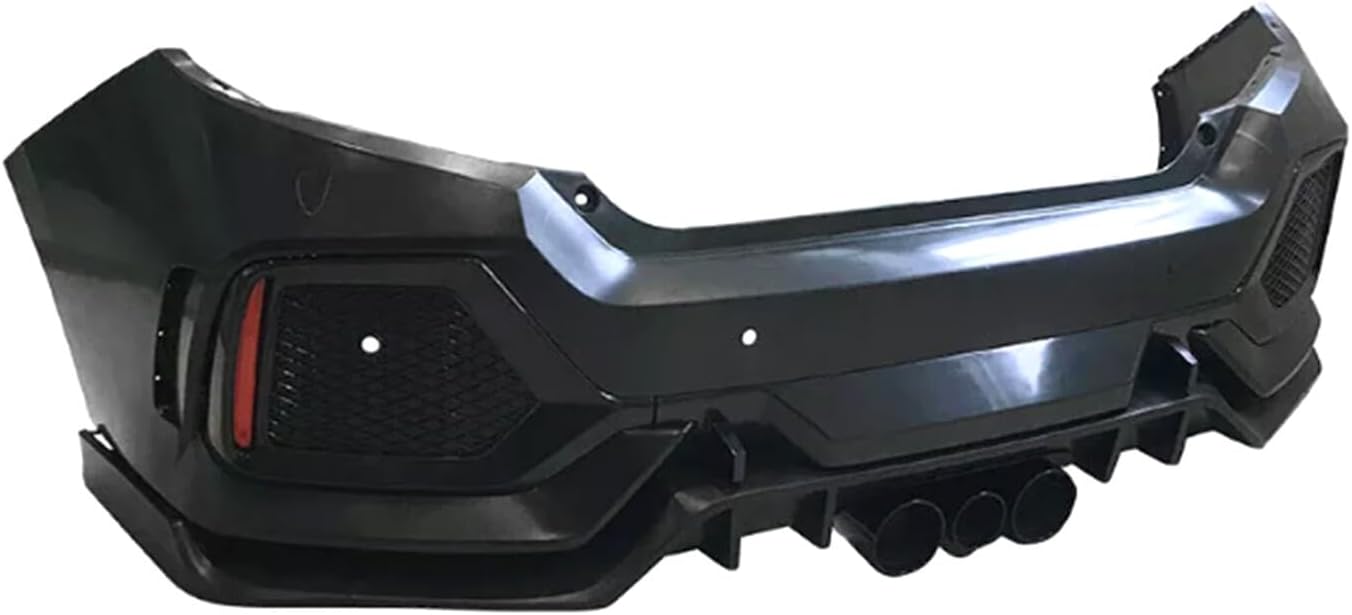 Rear Bumper Cover Conversion Kit Compatible with 2016-2021 Honda Civic Sedan 4-Door Upgrade to Type R Style with Sensor Holes - Will not fit Original Type R Models