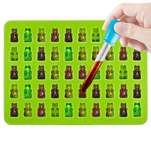 Candy Silicone Molds & Ice Cube Trays, Senhai 3 Pack Gumdrop Jelly Molds, Chocolate Molds, Soap Molds - Bear #TOP1