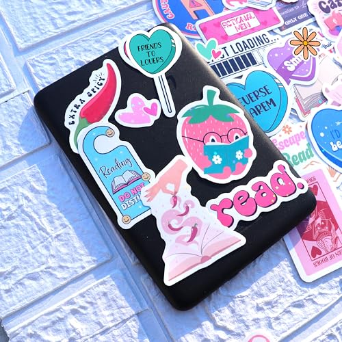 120 PCS Romance Book Stickers for Kindle, Bookish Sticker Pack for Readers Adult Spicy Booktok Vinyl Decals for Laptop IPAD Reader Water Bottle Girls Waterproof