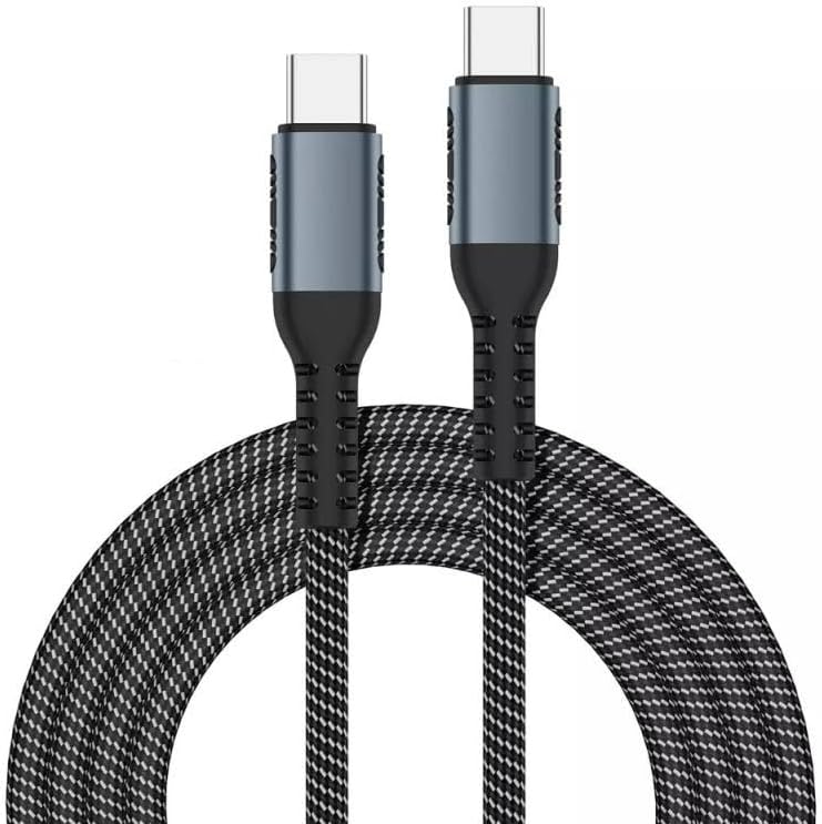 PEARLA 100W Delivery PD 5A Fast Charging Data Cable 2M Type C To Type C Cable for iPhone 15 Pro/15 Pro Max/15/15 Plus, iPad mini-6, MacBook Pro, iPad Pro, Samsung S24/S24 Ultra, Huawei P60
