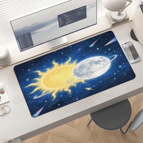 Moon Sun Desk Mat Mouse Pad Grande Antideslizante miniatura 6