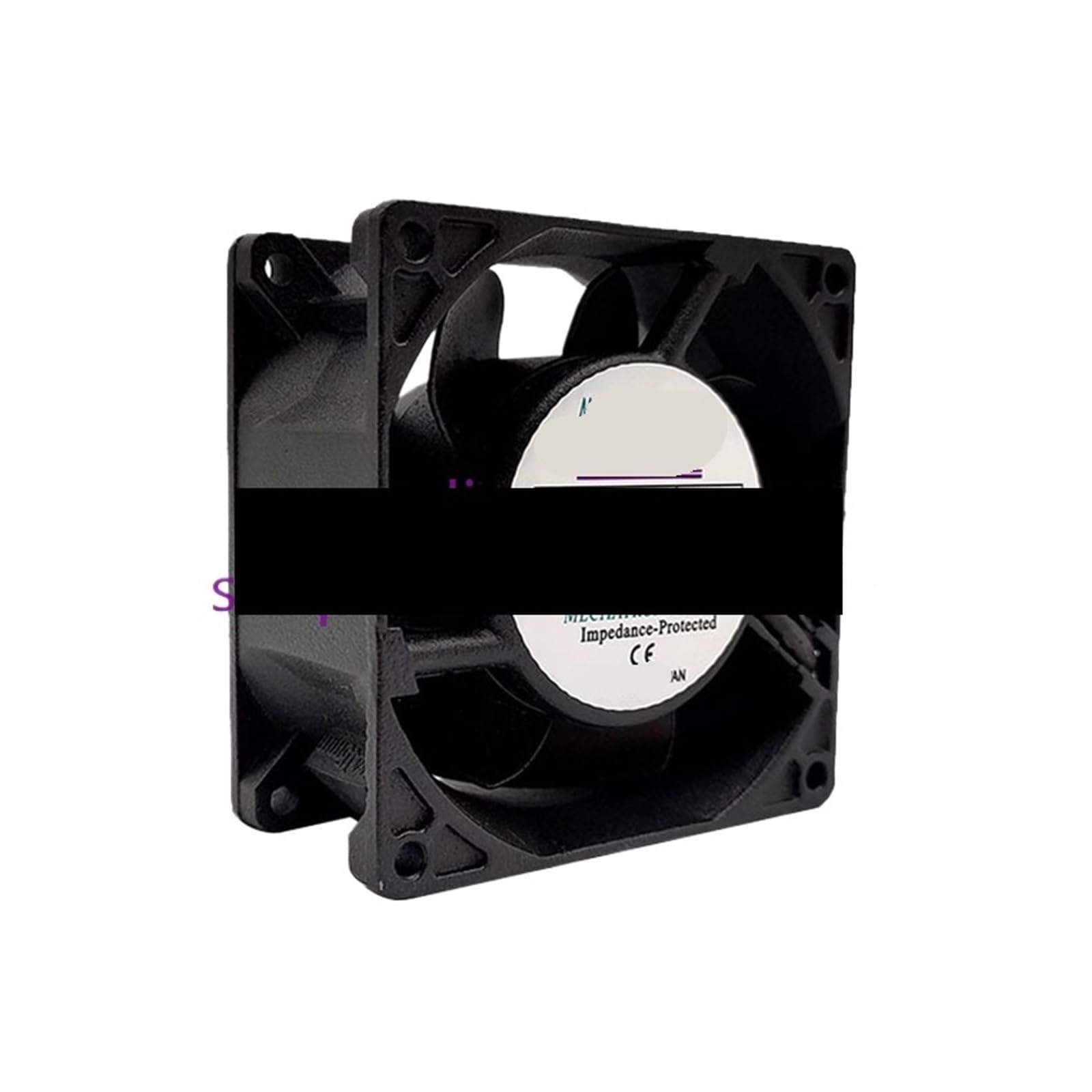 Ventilateur UF80A12/23BWH de 8cm avec alimentation 115V et 4 fils pour boîtier