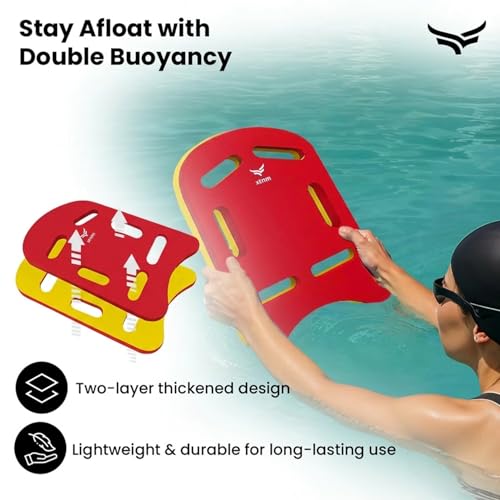Image of VFK by Xtrim 25mm Extra Thick Swimming Kick Board, Swimming Floater for Adults & Kids, Kickboard for Beginners Training, Float Pad with All Holding Angles