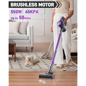 Cordless Vacuum Cleaner, Home Stick Cleaners, 38KPA 400W, Up to 50 Minutes, Self-Standing, Handheld Lightweight Household Portable Rechargeable Vac for Pet Hair Carpet Hardwood Floor, S2 Cordless Vacuum Cleaner Home Stick Cleaners 38KPA 400W Up to 50 Minutes Self Standing Handheld Lightweight Household Portable Rechargeable Vac for Pet Hair Carpet Hardwood Floor S2