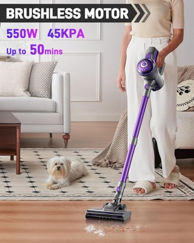 Cordless-Vacuum-Cleaner-Home-Stick-Cleaners-38KPA-400W-Up-to-50-Minutes-Self-Standing-Handheld-Lightweight-Household-Portable-Rechargeable-Vac-for-Pet-Hair-Carpet-Hardwood-Floor-S2 Cordless Vacuum Cleaner Home Stick Cleaners 38KPA 400W Up to 50 Minutes Self Standing Handheld Lightweight Household Portable Rechargeable Vac for Pet Hair Carpet Hardwood Floor S2