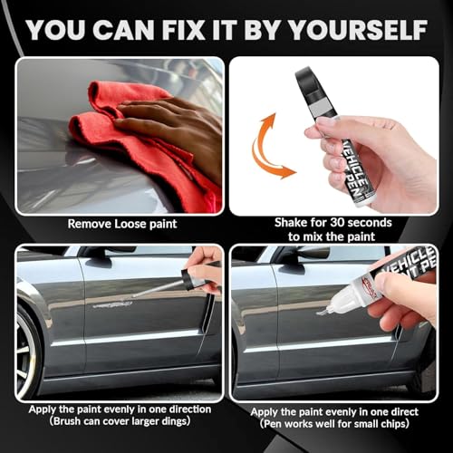 Image of xdotoar Touch Up Paint Pen for Maruti Suzuki Fronx Splendid Silver (WBE) | 2-in-1 Car Scratch Remover | Automotive 2K Paint Repair Pen | Quick Dry Touch Up Paint for Chips, Scratches & Scuffs