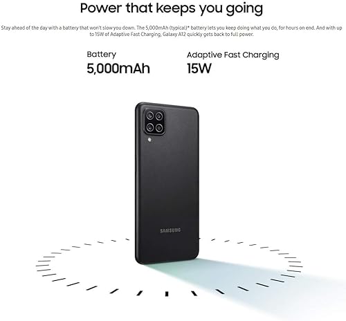 Miniatura 8 de Samsung Galaxy A12 (64GB, 4GB) 6.5" HD+, Quad Cámara, 5000mAh Batería, Dual SIM GSM desbloqueado Global 4G Volte (T-Mobile, AT&T, Metro)