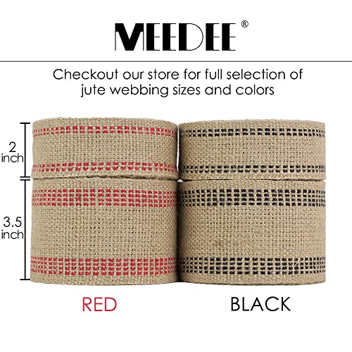 MEEDEE Upholstery Jute Black Webbing 2 Inch Craft Jute Webbing Burlap with Black Stitching for Home Decor, Chair, Seat, Furniture, Wreath Bow, Craft Projects Rustic Decor (10 Yards) by MEEDEE - Image 6