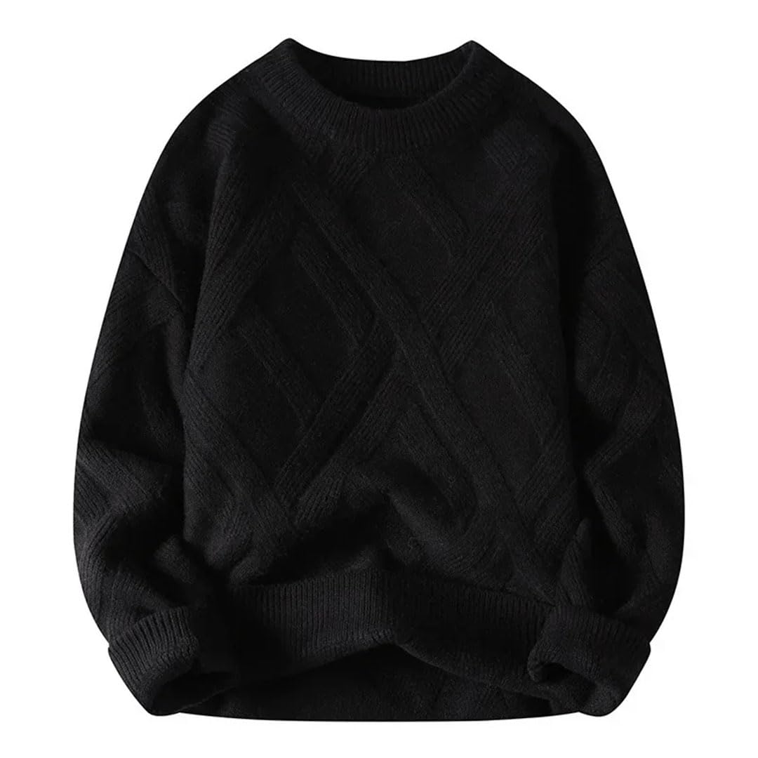 Maglione da uomo Autunno Inverno Maglia Pullover Girocollo Base Layer Addensato Top