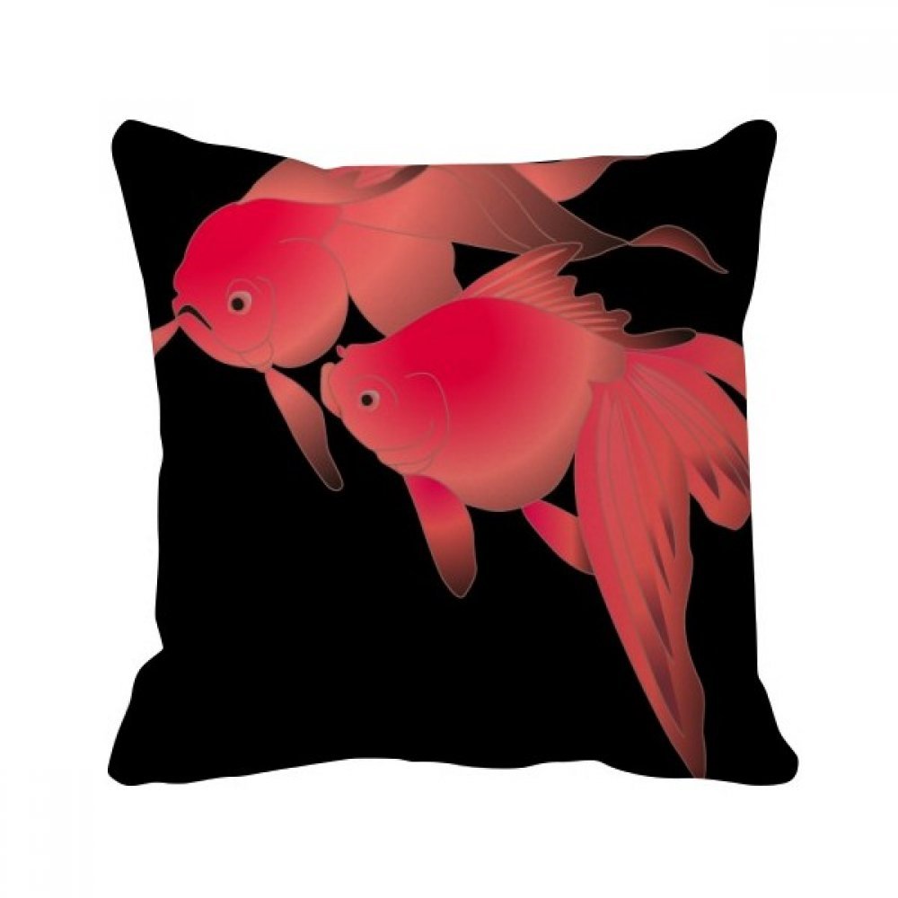 Coussin poisson bleu 40x40 cm, cadeau de décoration culturelle original