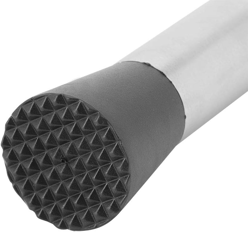 Bar Muddler, Stainless Steel Cocktail Muddler Drink Smasher with Textured Head for Mojitos Fruit Drinks