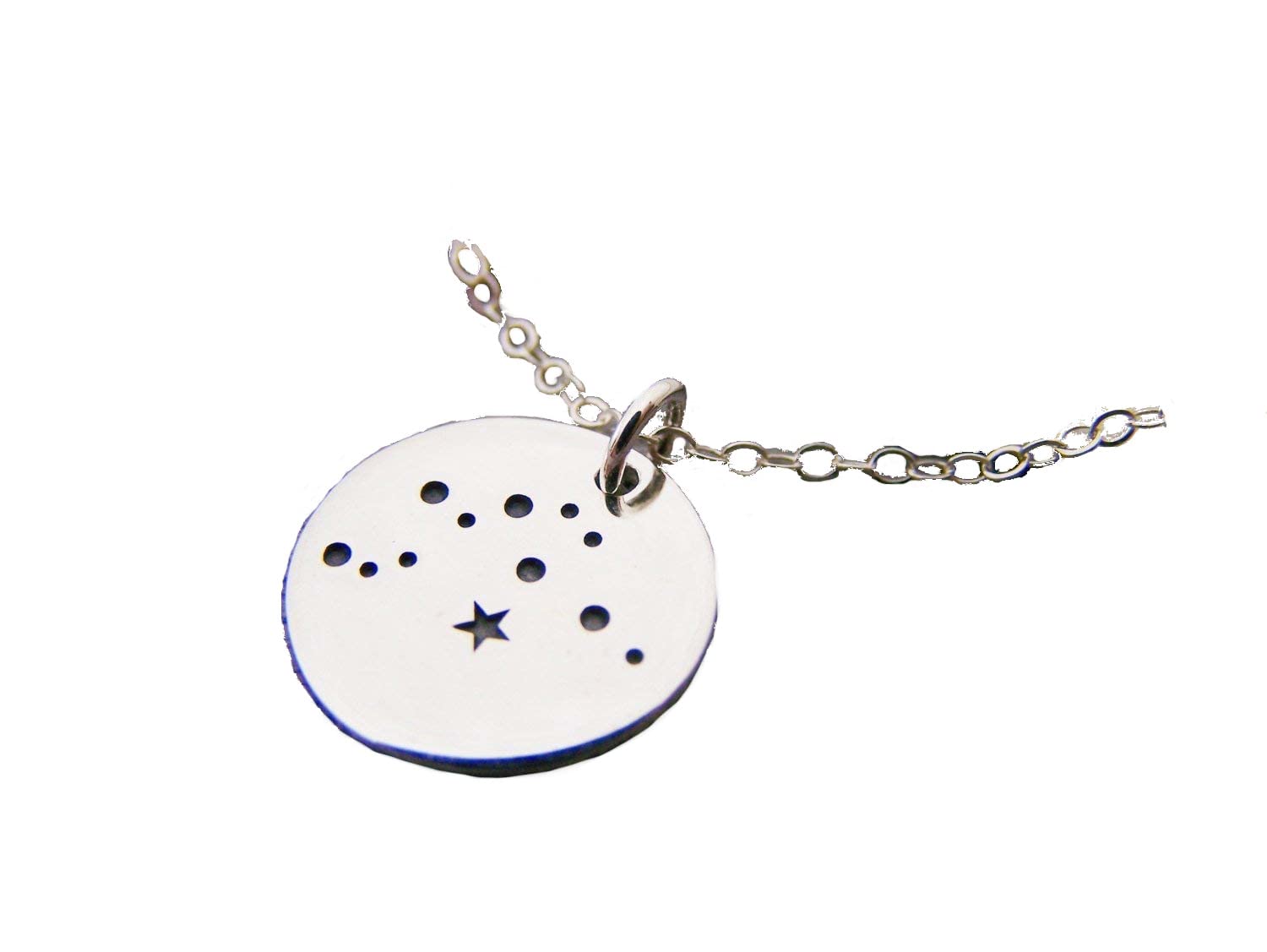 Aquarius Zodiac Constellation Necklace Sterling Silver