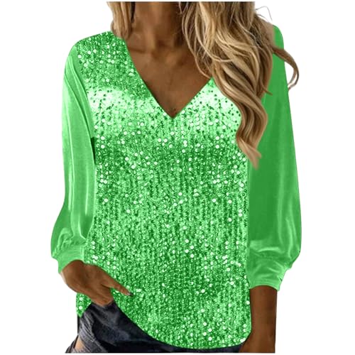 Chemise Femme Blouse Femme Running Vetement Manche Longue Chic Tunique Printemps Chemise 2#Vert Fluo L