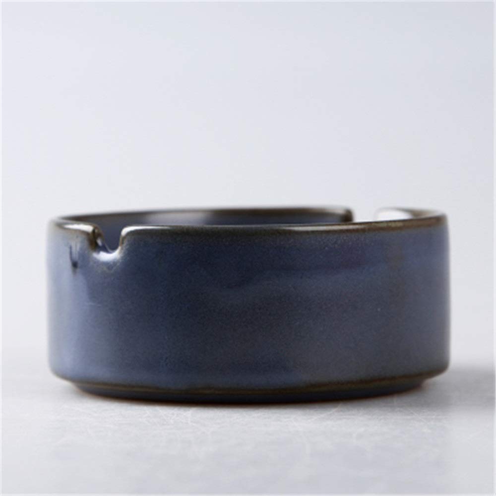 Cigarettes Ashtray Retro Janpanese Style Round Ceramic China Ashtray Gift For Cigar And Cigarettes Large Ashtray For Tabletop Decorative Office Restaurant Cigar Ashtray for cigarettes Crafts Creative