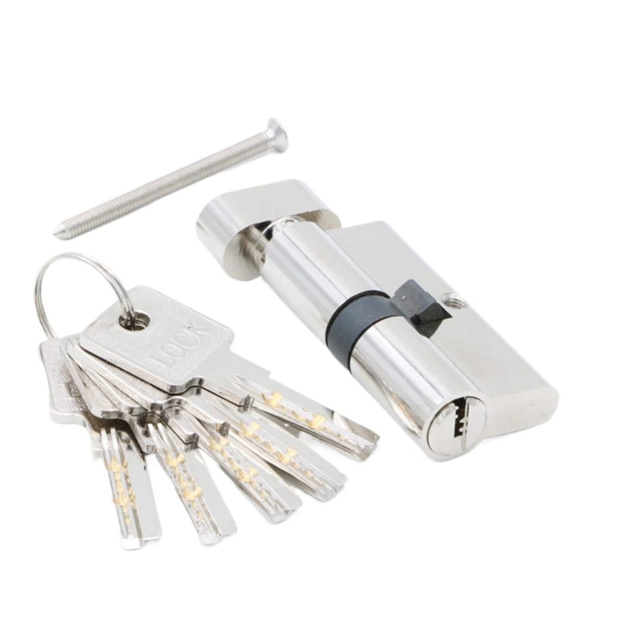 Barrel Lock Door Hardware 60 70 80 90mm Security Copper Lock Cylinder Interior Bedroom Living Handle Brass Key Locking(90mm)