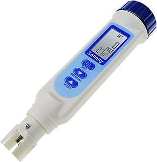 Pen Type Salinity & Temperature Meter ATC NaCl Salt Water Quality Tester for Saltwater Aquarium Hydroponics Food