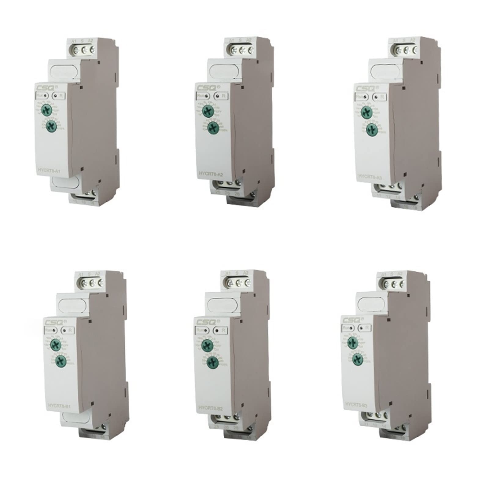 AERBNYEQP CSQ HYCRT8-A/B Electronic 16A SPDT ON Delay Timer Relay Time 24V 240V Type AC220V AC/DC24-240V(Ac-dc24-240v,HYCRT8-A3)