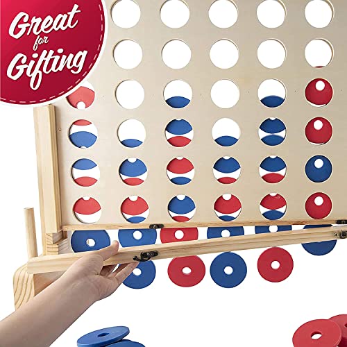 Prextex Giant Connect Four Game Outdoor W/Travel Bag - Connect Four Giant Yard Game - Great For Backyard, Camps, Yard, Outside, Outdoor And Lawn Games #TOP3