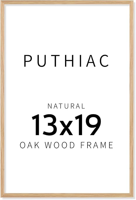 13x19 Oak Wood Picture Frame - 13"x19" Poster Frames for Wall, 13x19 Picture Frames for Wall, 13 x 19 Picture Frames, 13 x 19 Frames for Wall(1 Pack, Beige)